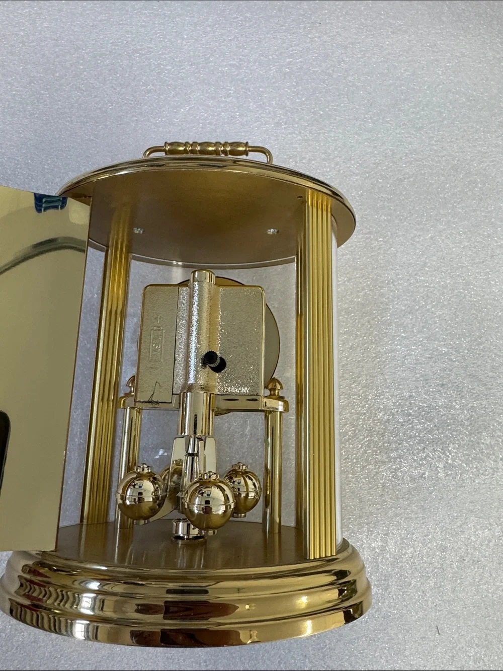 Montreux gold standing clock vintage